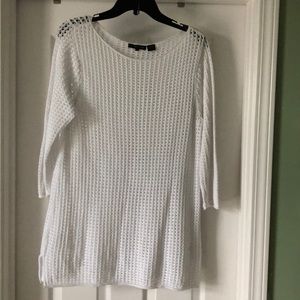 White crochet sweater